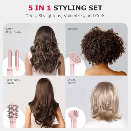 MESCOMB 5-in-1 Hot Air Styler Wrap for Fast Drying and Auto-Wrap Curling - Image 4