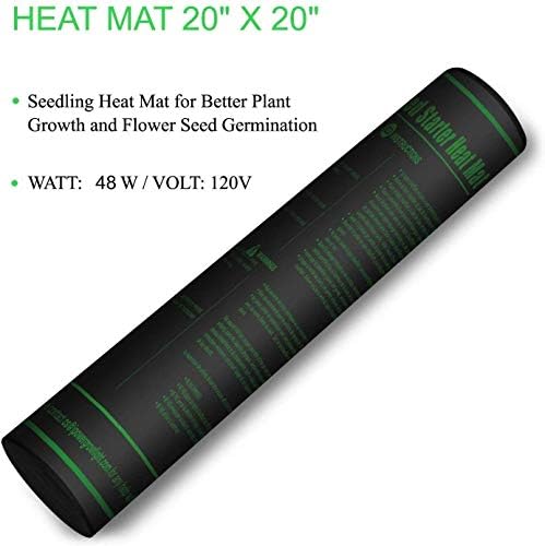 iPower GLHTMTM-A 20" x 20" Waterproof Durable Seedling Heat Mat Warm Hydroponic Plant for Indoor Gardening Germination Starting, black - Image 3