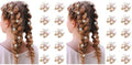 10 Pcs Pearl Mini Claw Clips Daisy Floral Hair Clips, Sweet Artificial Bangs Clips Decorative, Decorative Hair Accessories for Women and Girls (Pack of 2) by LINXI