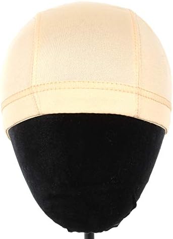 ZQIAN BEAUTY Dome Caps For Wigs 6 Pcs Stretchable Beige Dome Wig Cap Spandex Dome Wig Cap For Women Men Mesh Dome Cap (6 Pcs, Beige, M) - Image 7
