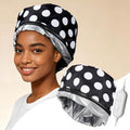 Electric Hair Steamer Cap with 2 Mode Temperature Control, Removable Washable Thermal Spa Hat for Home Hair Care (Black & White) by LIARTY
