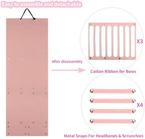 PACMAXI Baby Girl Hair Bows Holder, Hair Clips Storage Hanger For Ribbons - Image 4