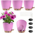 6 Inch Small Self Watering Pots for Indoor Outdoor Plants,5-Pack by Fielda