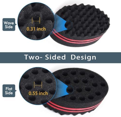 Magic Twist Sponge for Dreadlocks, Afro Coils, and Curls - Two Sides with Big and Small Holes, Foam Wave Brush for Men, Women, Boys, and Girls with Long or Short Hair by Hair Sponge (1 Piece) - Image 5