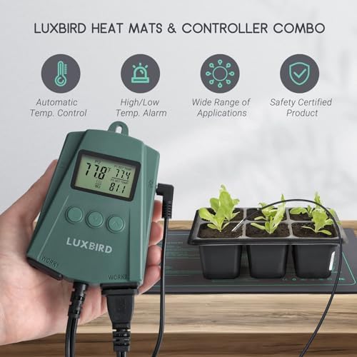 2 Pack 10"x 20.75" Seedling Heat Mat and Digital Thermostat Controller Combo Set (120v US Plug) - Image 2