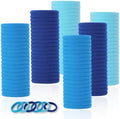 LuSeren 120 Pcs Blue Hair Ties for Women, No Damage Soft Seamless Nylon Hair Elastics for Thick Hair, Ponytail Holders, 3 Gradient Blue Hair Accessories by LuSeren