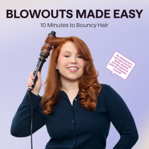 Wavytalk 3 in 1 Curling Wand Set with Heated Round Brush, Versatile Styling - Image 6