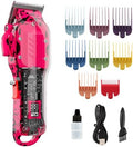 Professional Hair Clippers for Woman, Cordless Barber kit for Hair Cutting & Grooming, Hair Clippers Set for Barber Haircut with LED Display 8 Fade Taper Combs(Pink) by Tuanchuanrp