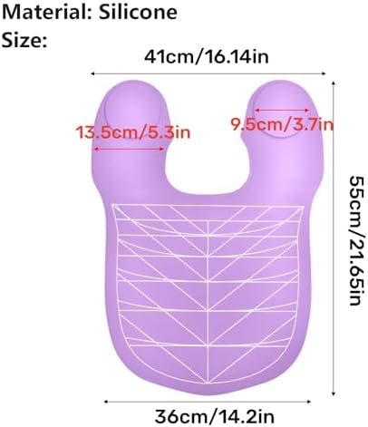 Silicone Hair Cutting Guide Collar with Guidelines, Purple - Image 2