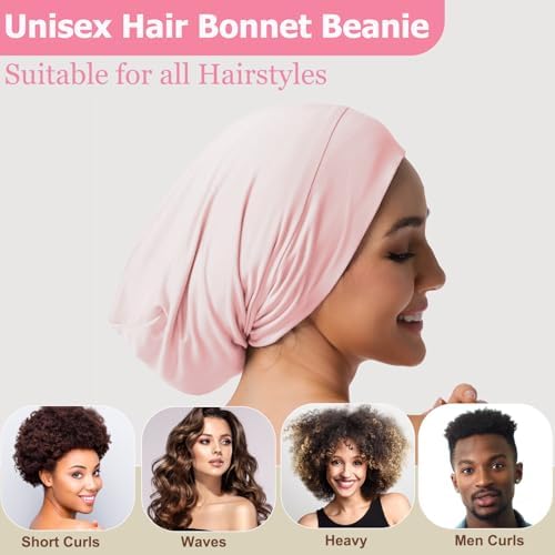Satin Bonnets for Sleeping Adjustable Silk Lined Bonnet Sleep Cap Hair Wrap - Image 5