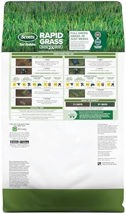 Scotts Turf Builder Rapid Grass Tall Fescue Mix - Combination Grass Seed and Fertilizer for Lawns, Lawn Seed that Grows in Just Weeks, 2.4 lbs. (Pack of 6) - Image 2