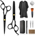 Professional Home Hair Cutting Kit Home Haircutting Scissors Barber/Salon/Home Thinning Shears Kit with Comb and Case Black Cape for Men Women by Himart