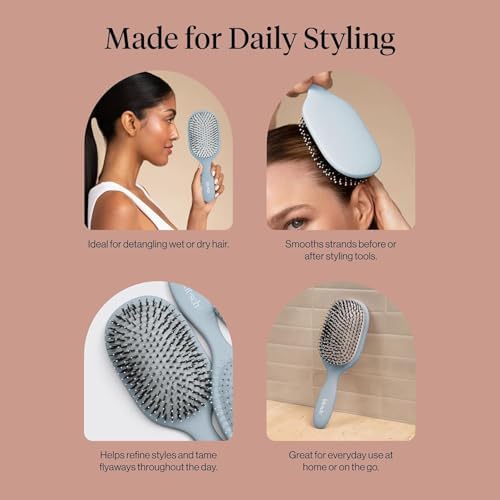 Kitsch Smooth & Polish Hair Brushes For Women and Men - Haze Blue - Image 6