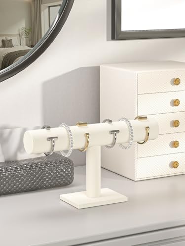 Bracelet Holder Stand,Bracelet Organizer Display for Selling,Bangle Organizer for Women,Watch Storage Holder for Men,Jewelry Business Supplies (Beige, 1 Tier) - Image 2