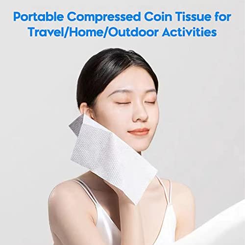 120 Pcs Mini Compressed Towels, Disposable Face Compressed Towel, Compressed Cotton Hand Wipe, Camping Towel, Portable Compressed Coin Tissue for Travel/Home/Outdoor Activities (Pack of 2) - Image 4