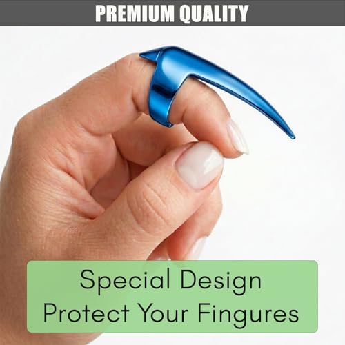 My Hair Tools Hair Parting & Sectioning Ring – Stainless Steel Finger Braiding Pick Tool for Dreadlocks, Wigs, Weaves, Hair Extensions – Quick Install Styling Tool for Salon & Home Use (Blue) - Image 4