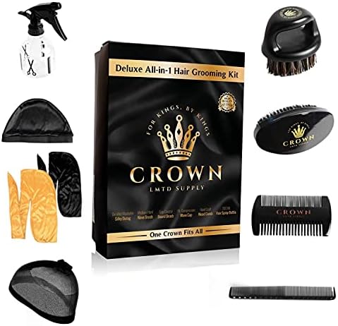 CROWN Professional Wavers Barbers - Luxury Glossy Palm 360 Waves Brush - Medium Hard Boar Bristles - For Men with Durags, Wave Cap, Butter or Pomade (Knuckle Brush) - Image 6