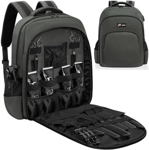 TORIBIO Barber Supplies Bag Backpack for Men, Clipper Tool Bookbag by TORIBIO