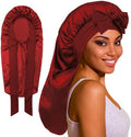 ROYBENS Long Bonnet for Braids Curly Hair Long Hair, Satin Bonnet with Tie by ROYBENS