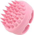 BTYMS Silicone Hair Scalp Shampoo Brush Scalp Massager Exfoliating Hair Cleaning Brush Head Scrubber for Shower - Pink by BTYMS