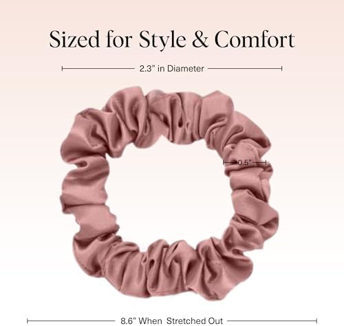 Kitsch Satin Scrunchies for Women | For All Hair Types Terracotta, 6pcs - Image 2