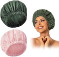 Edoneery Shower Caps for Women Reusable Waterproof, Shower Hair Cap by Edoneery
