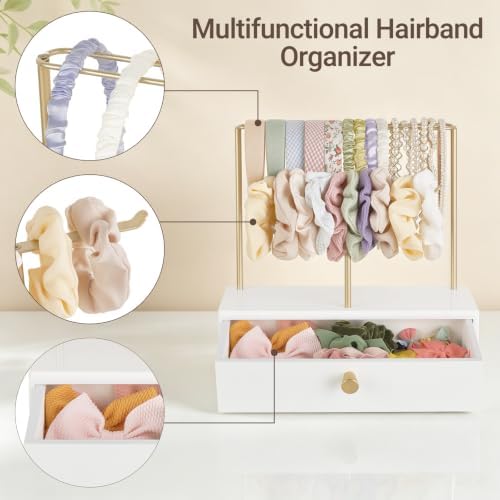 Mkono Hair Accessories Organizer Holder for Headband Scrunchie Claw Clips - Image 3