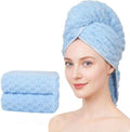 Super Soft Microfiber Hair Towels 2-Pack Lage Size (24x42 inch) for Women by BEELVTIFL