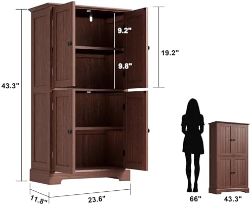 ChooChoo Bathroom Floor Cabinet with Adjustable Shelves - Image 3