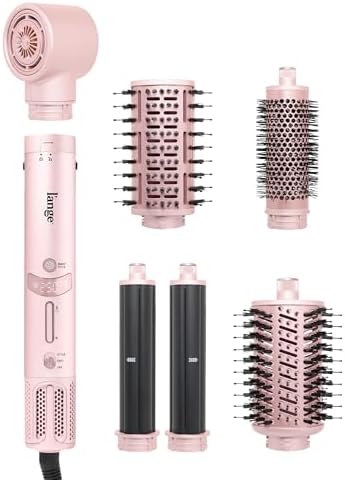 L'ANGE HAIR TurboStyle 5-in-1 Air Styler & Hair Dryer, Auto-Curlers, Blush by LANGEHAIR