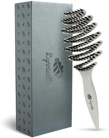 Natural Boar Bristle Hair Brush for Fine Hair - A Great Gift by Lynnie%C3%ABlle
