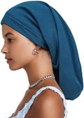 3 Size Satin Lined Sleep Caps for Braids,Dreadlocks Natural Curly Hair Adjustable by Winitas