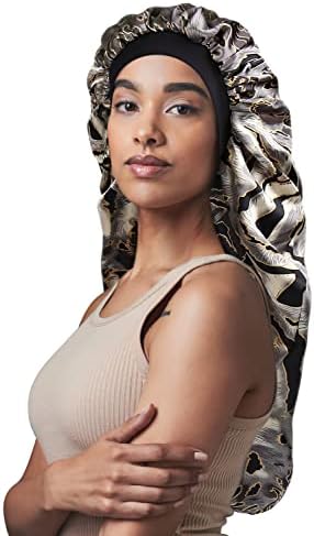 Jumbo Satin Cap Curly Hair Bonnet for Sleeping by Awefeel