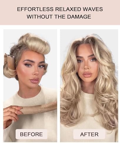 Classic Heatless Curls Overnight Rods - Upgraded Directional Grip Velvet Heatless Hair Curler to Sleep in No Heat Heatless Curling Flexi Rods Foam Hair Rollers for Blowout Look Medium & Long Hair - Image 4