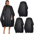 Black Waterproof Hair Salon Cape with Metal Snap Closure - 3 Pack by BSFHH