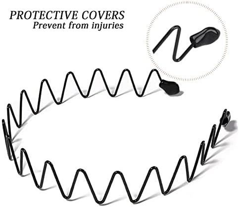 Metal Headband for Men, Non Slip Wave Hair Band, Wide Wave 3 Pcs - Image 2