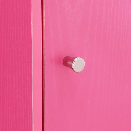 Xtra Storage Three-Door Cabinet with Shelf in Pink Wood Finish - Image 5