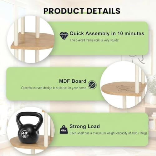 Tiered Plant Stand Indoor, Tall 4 Tier 5 Potted Wooden Plant Shelf for Multiple Flower Plants, Multi Corner Metal Plant Holder Indoor for Patio Garden Patent Design Living Room Balcony Bedroom, White - Image 4