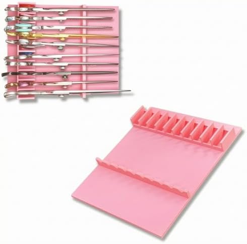 10-Slot Scissor Holder, Professional Salon Shear Holder Organizer for Barbers and Stylists, Space-Saving Desktop or Drawer Storage Rack for Hair Shears up to 9 Inches by Falnvita