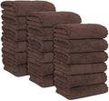MOONQUEEN 18 Pack Premium Hand Towels - Quick Drying - Microfiber Coral Velvet Highly Absorbent Towels - Multipurpose Use as Hotel, Bathroom, Shower, Spa, Hand Towel 16 x 28 inches (Wood Brown) by MOONQUEEN