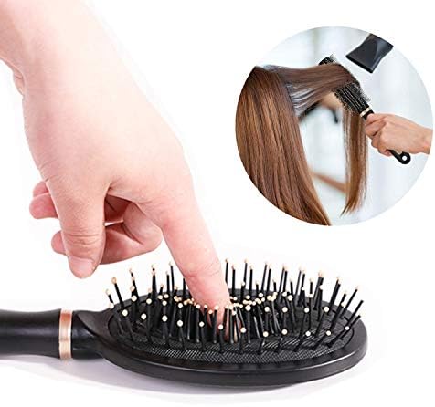 Pack of 4 Anti-Static Hair Tools for Women, Men & Kids: Oval Comb, Round Vent Brush, Detangling Paddle Brush for Wet/Dry Hair Massage & Shine, QXDAI-10 - Image 4