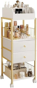 Makeup Organizer Storage Cart with Drawers Large Skincare organizers by ZQUYAJ