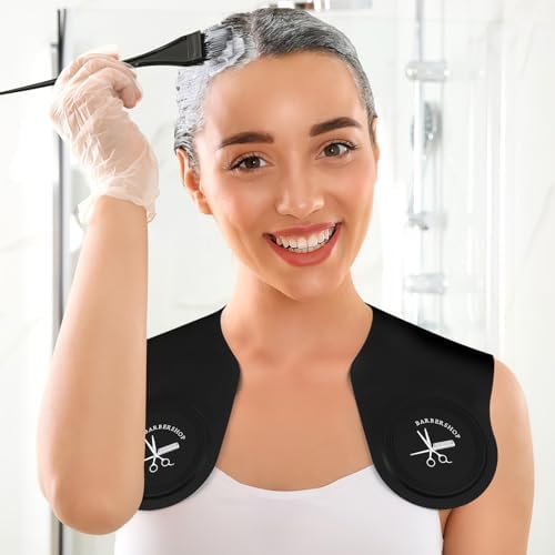 Hair Cutting Collar Silicone Neck Wrap Guard Hair Dyeing Shawl Hairdressing Cape Cutting Pad for Barbershop and Home Use Protects Clothing During Haircut Perm Coloring - Image 4