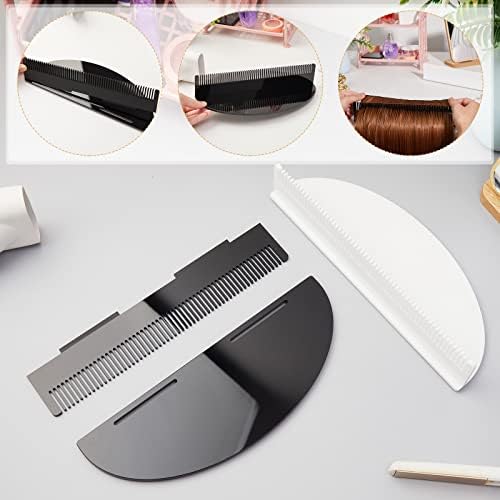 Nuogo 2 Pieces Hair Extension Holder, Acrylic Braiding Rack, Black, White - Image 3