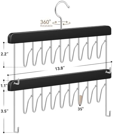 2 Pack Hair Extension Holder & Hanger – Braiding Rack Stackable Hair Extension Storage Rack for Styling, Rotatable Wig Organizer Stand for Wigs, Hairpieces, Clip/Tape Ins and Accessories - Image 3