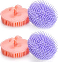 Hair Scalp Brush Dandruff Cleaning Shower Shampoo Scalp Head Massager 4 Pk by Aroveea
