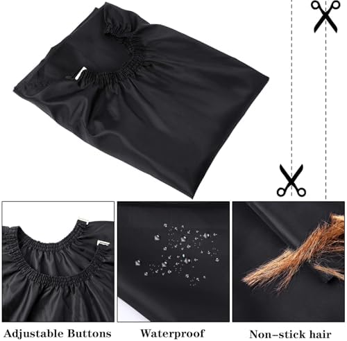 FEBSNOW Barber Cape Professional Hair Cutting Cape with Neck Duster Brush - Image 3