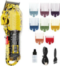 Professional Hair Clippers, Hair Clippers Set for Barber Haircut with LED Display(Yellow) by Tuanchuanrp