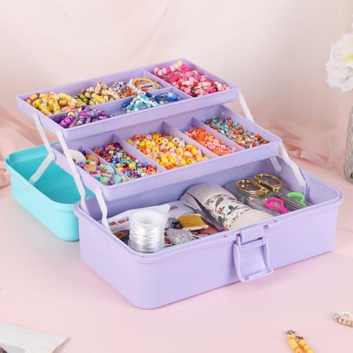 Tackle Box, 3-Layer Craft Sewing Medicine Art Hair Nails Tool Organizer - Image 6
