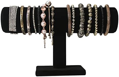 T-Bar Bracelet Holder,Bracelet Display Stand For Selling,Jewelry Organizer Watch Rack For Show (Black Velevt) by FocusOnJewelryDisplay